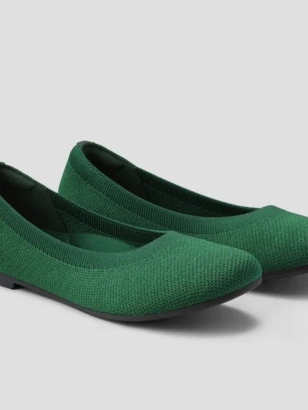 Vivaia Claire Ballet Flats Slip On Knit Shoes Lightweight Flat Forest Green 9.5 - Picture 10 of 11